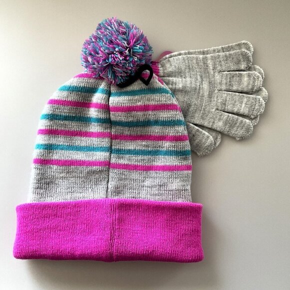 TROLL BEANIE POM HAT AND GLOVES SET - Picture 2 of 6